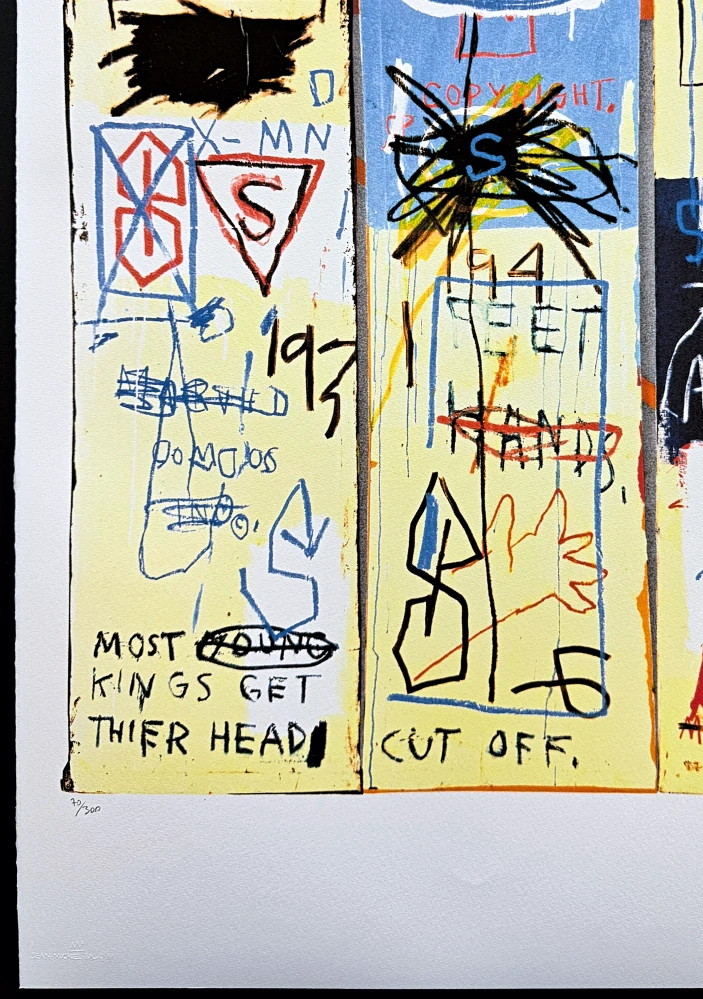 Jean-Michel Basquiat - Charles the first 70/300 - limitovaná edice, signováno, 50x70cm