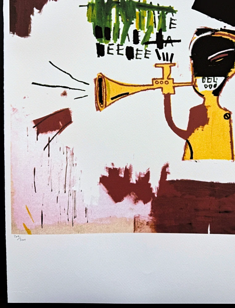 Jean-Michel Basquiat - Trumpet 204 /300 - limitovaná edice, signováno, 50x70cm