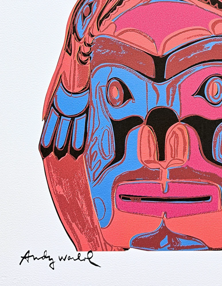 Andy Warhol - Northwest Coast Mask ll 40/500 - signováno, 50x50cm, limitovaná edice CMOA s certifikátem