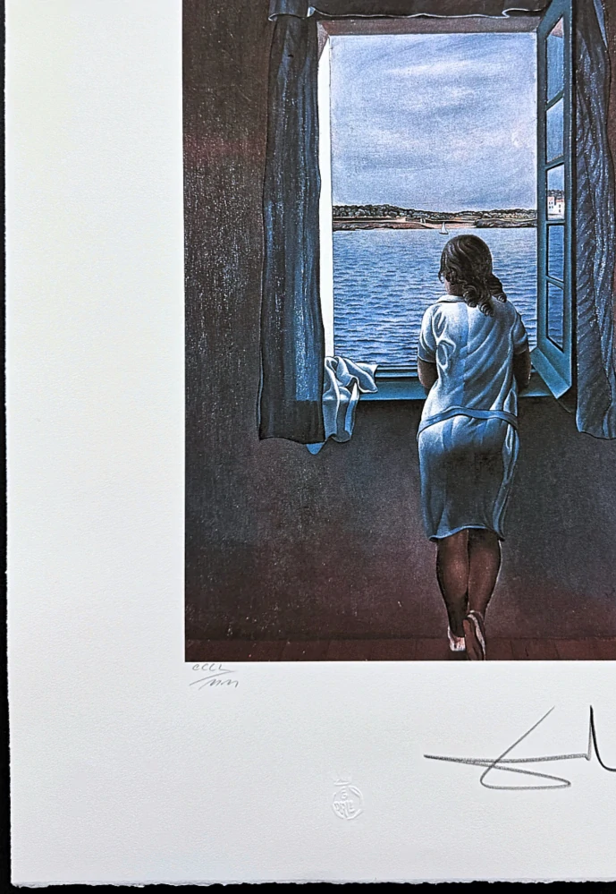 Salvador Dalí - Figura en Una Finestra - signováno, limitovaná edice, 50x66cm