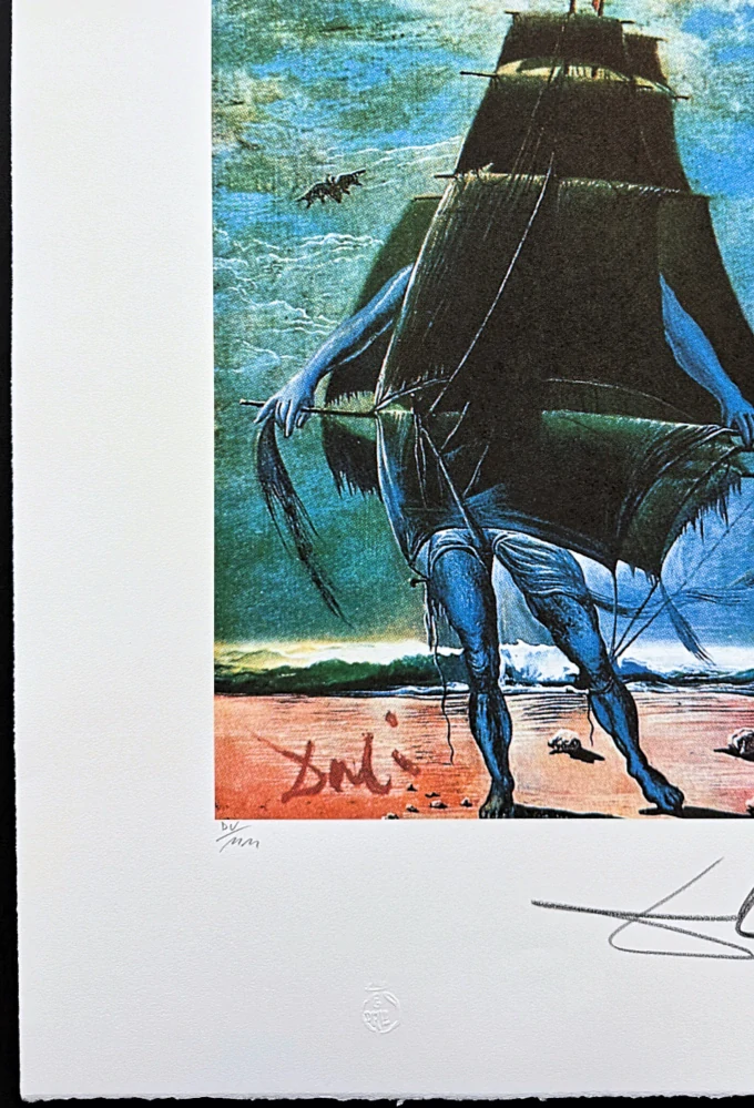 Salvador Dalí - The Ship - signováno, limitovaná edice, 50x66cm