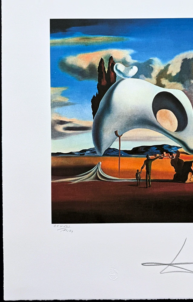 Salvador Dalí - Vestiges ataviques apres la pluie - signováno, limitovaná edice, 50x66cm