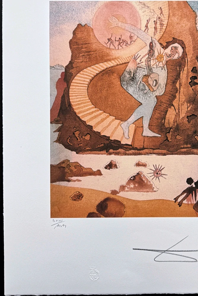 Salvador Dalí - The Council of the Gods - signováno, limitovaná edice, 50x66cm