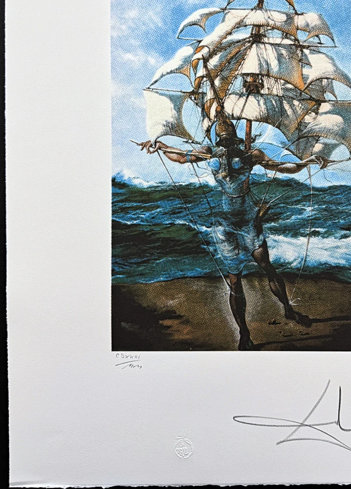 Salvador Dalí - Korab - signováno, limitovaná edice, 50x66cm