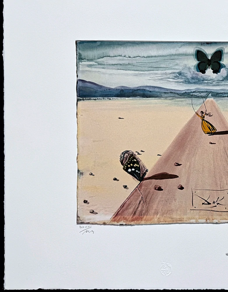 Salvador Dalí - Paysage aux papillons ll - signováno, limitovaná edice, 50x66cm