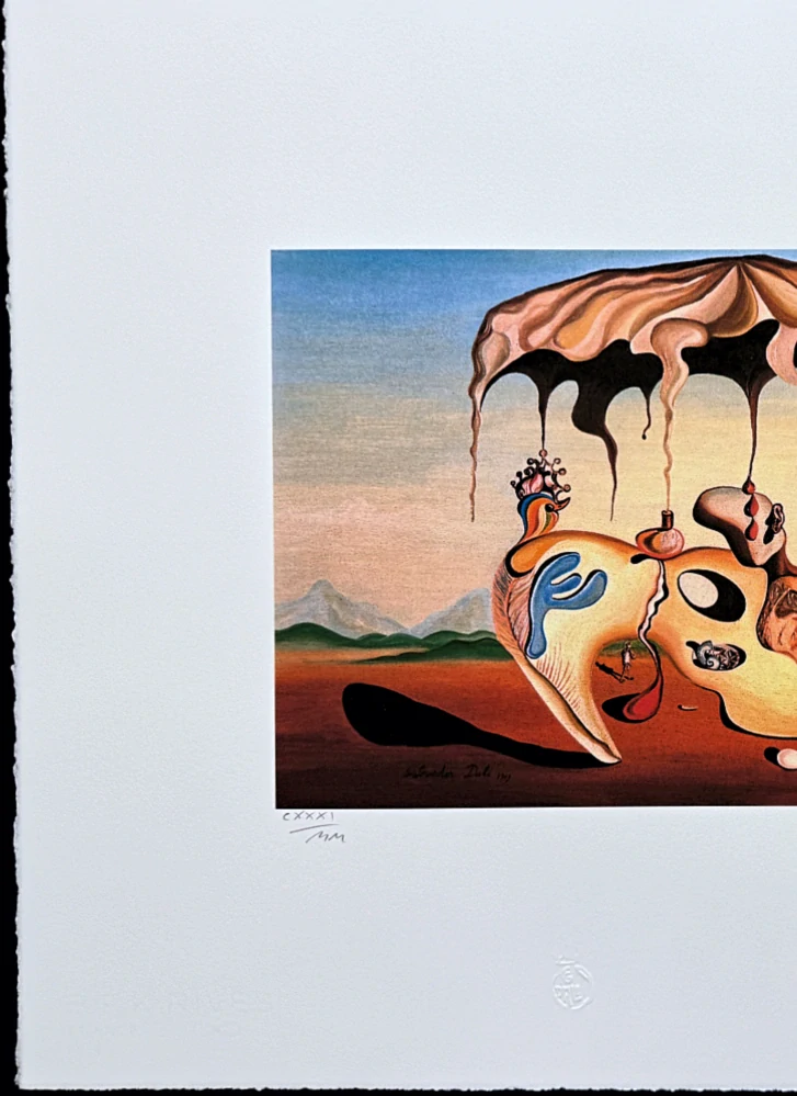 Salvador Dalí- Desert Mystery - signováno, limitovaná edice, 66x50cm