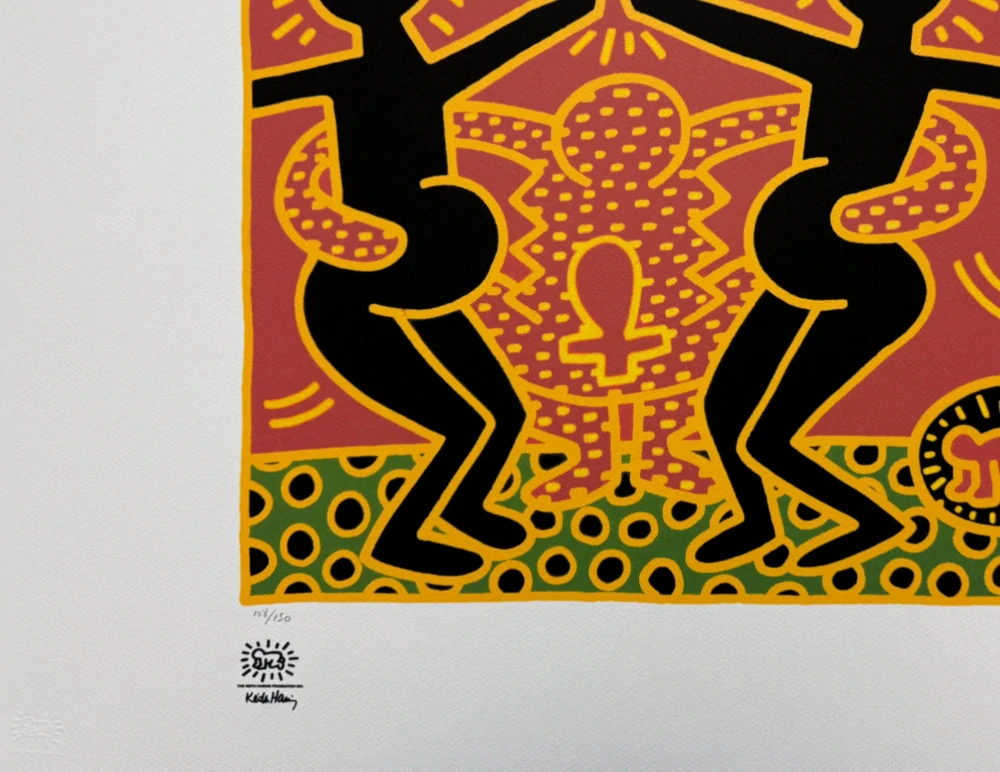 Keith Haring - Fertility Suite Plate l x/150 - signováno, limitovaná edice s certifikátem, 50x70 cm
