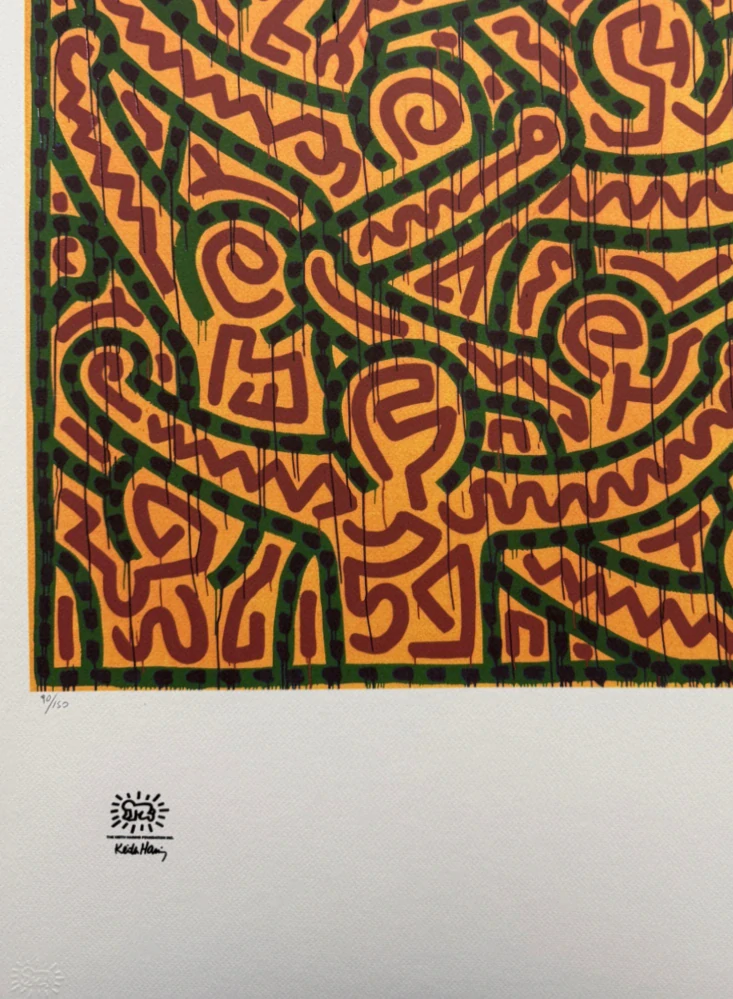 Keith Haring - Labyrinth x/150 - signováno, limitovaná edice s certifikátem, 50x70 cm