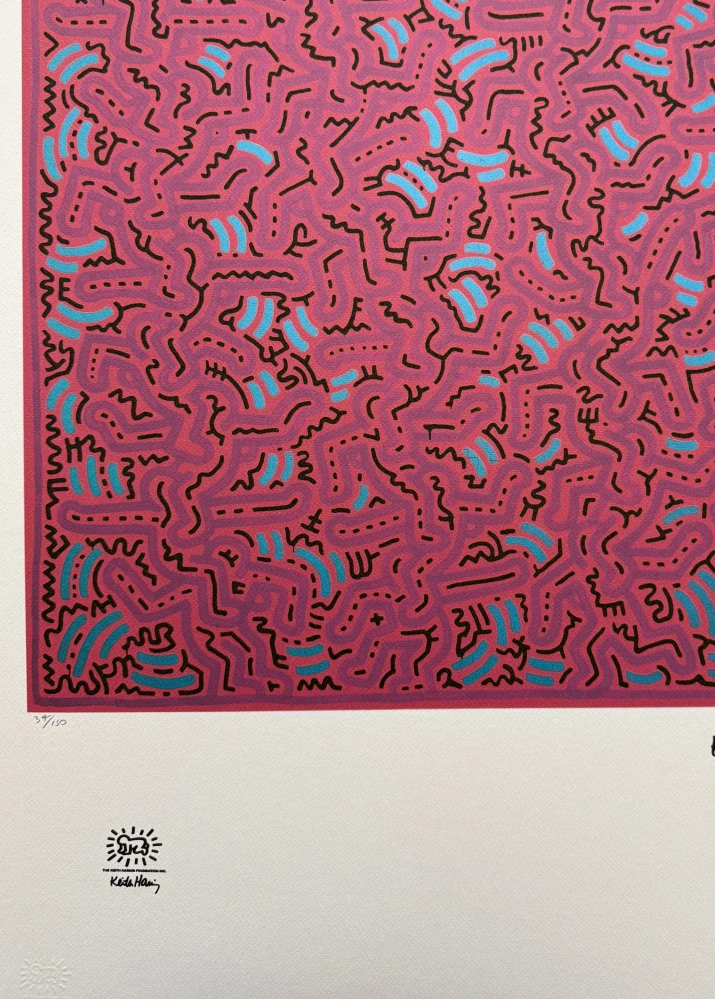 Keith Haring - Labyrinth ll x/150 - signováno, limitovaná edice s certifikátem, 50x70 cm