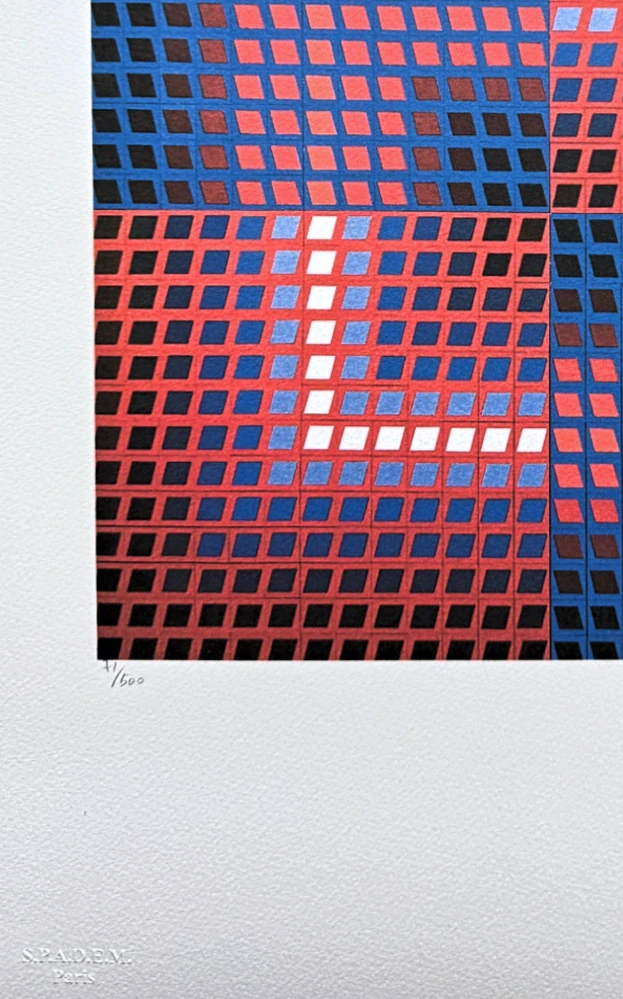 Victor Vasarely - Zett - limitovaná edice s certifikátem, x/500, 35x50cm