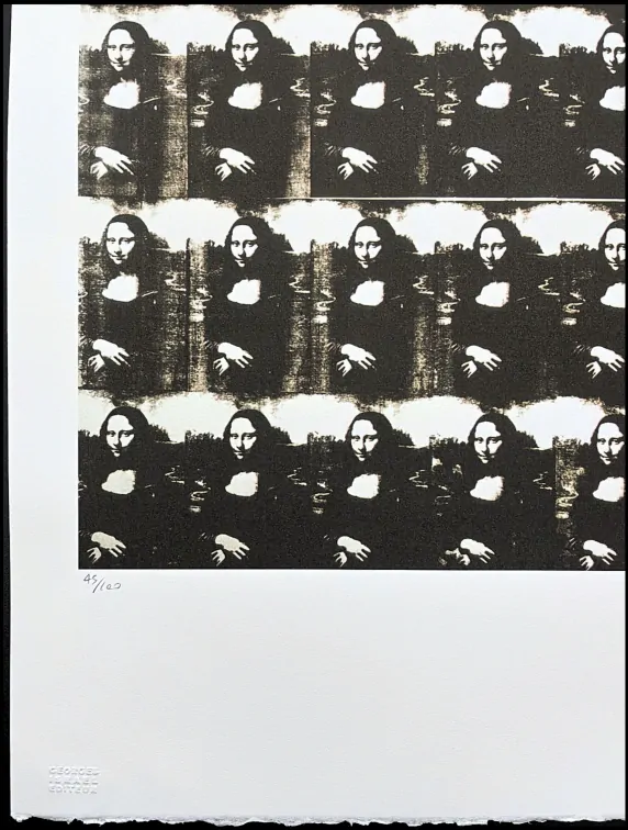 Andy Warhol - 30x Mona Lisa 45/100 - edice Leo Castelli s certifikátem