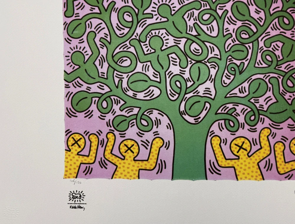 Keith Haring - Tree of Life x/150 - signováno, limitovaná edice s certifikátem, 70x50 cm