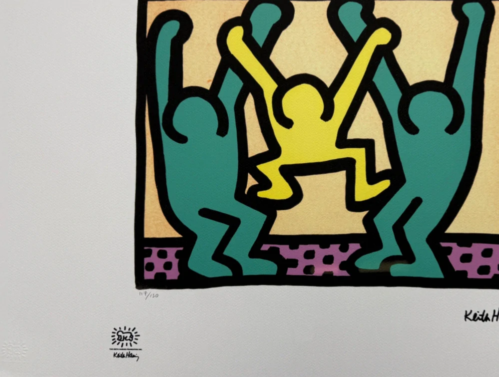 Keith Haring - Family x/150 - signováno, limitovaná edice s certifikátem, 70x50 cm