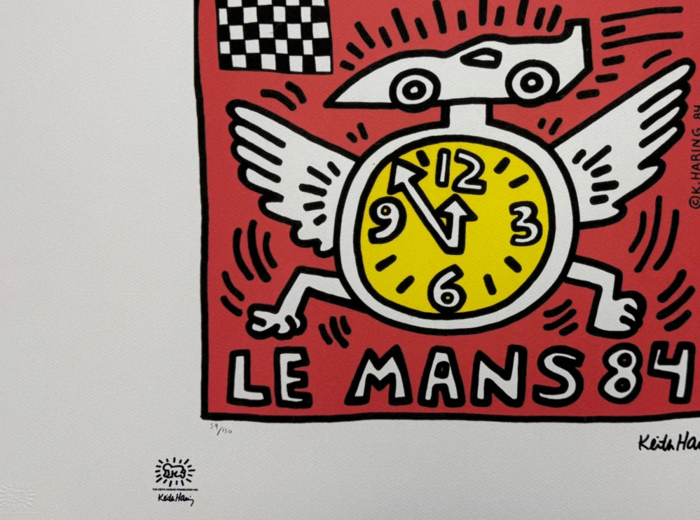 Keith Haring - Le Mans 84 x/150 - signováno, limitovaná edice s certifikátem, 70x50 cm