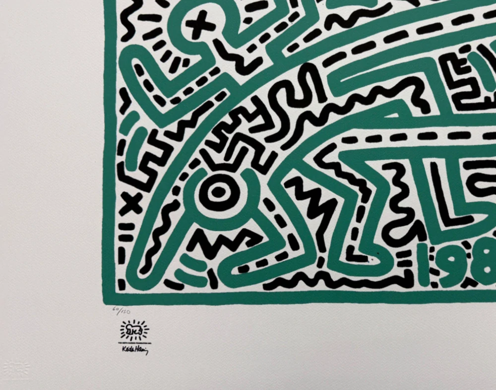 Keith Haring - 1983 x/150 - signováno, limitovaná edice s certifikátem, 70x50 cm
