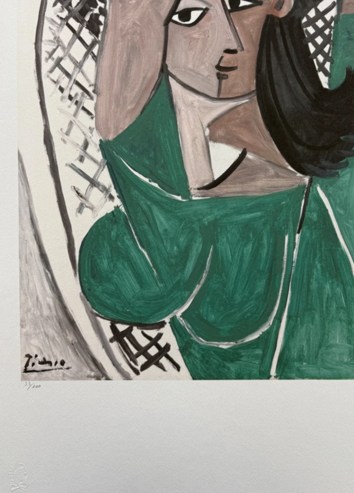 Pablo Picasso - Woman Combing her Hair 55/200 - signováno, s certifikátem, 50x70 cm