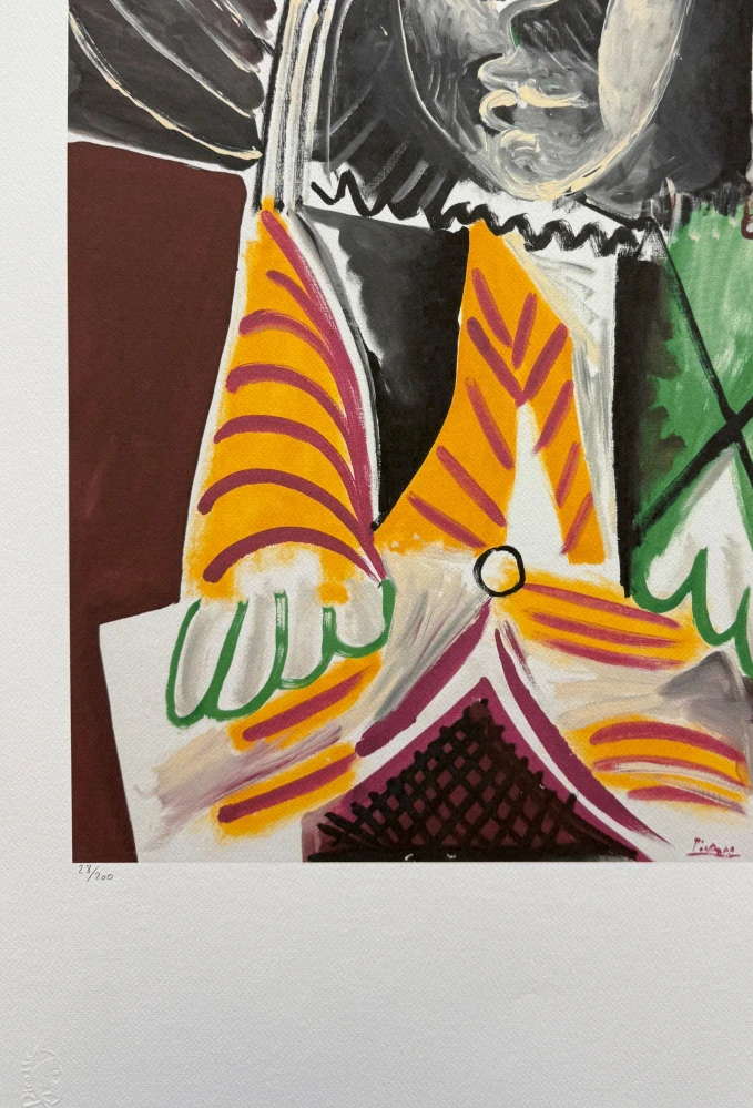 Pablo Picasso - Femme assise 28/200 - signováno, s certifikátem, 50x70 cm