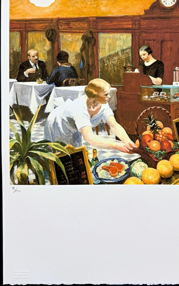 Edward Hopper - Tables for Ladies 99/150 - limitovaná edice, s certifikátem, 57x38 cm
