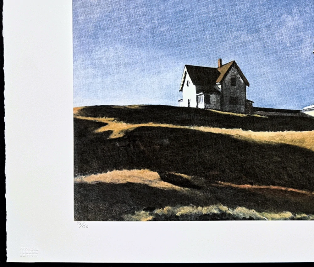 Edward Hopper - Lighthouse Hill II 98/150 - limitovaná edice, s certifikátem, 57x38 cm