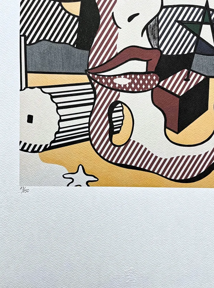 Roy Lichtenstein - Face - signováno, 35x50cm, limitovaná edice 73/150