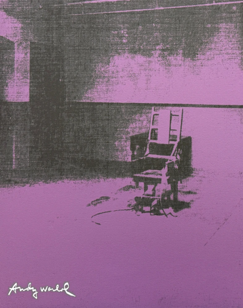 Andy Warhol - Little Electric Chair II x/2400 - 60x60 cm, limitovaná edice CMOA s certifikátem