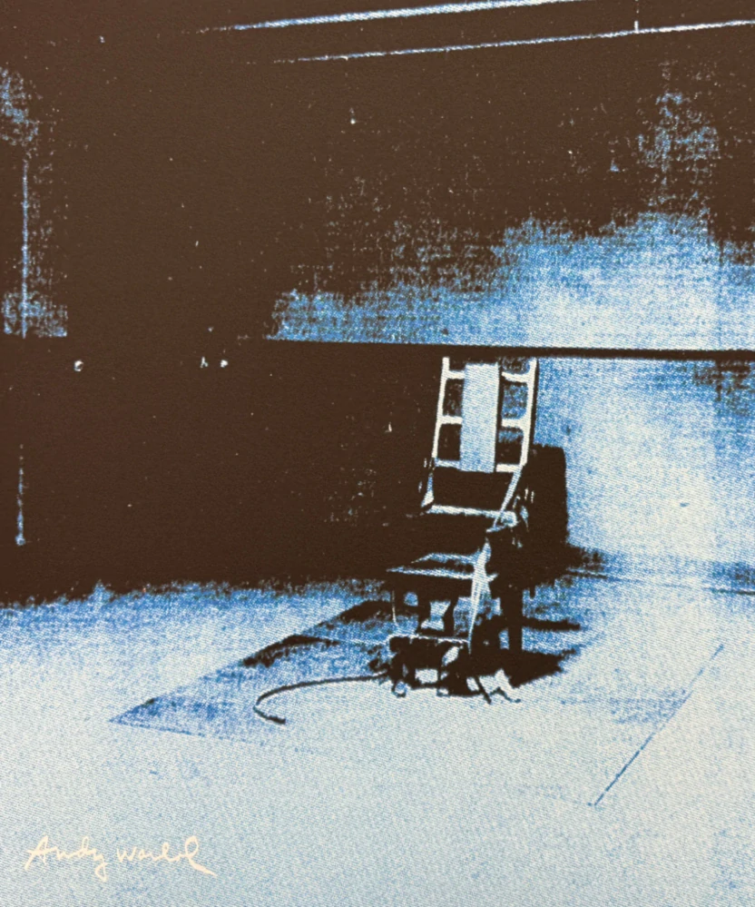 Andy Warhol - Little Electric Chair V x/2400 - 60x60cm, limitovaná edice CMOA s certifikátem