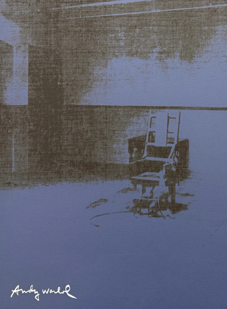 Andy Warhol - Little Electric Chair VII x/2400 - 60x60cm, limitovaná edice CMOA s certifikátem