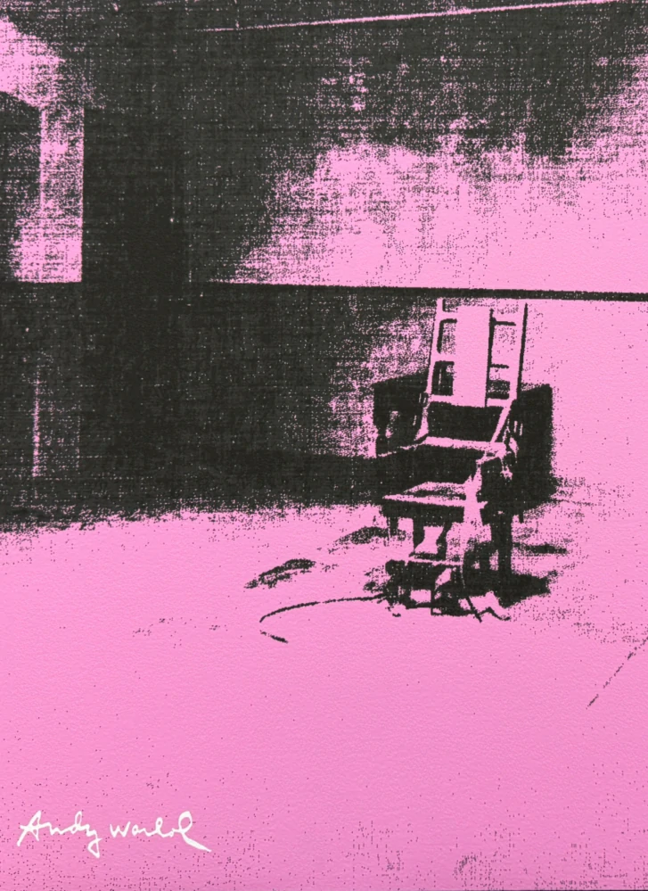 Andy Warhol - Little Electric Chair XII x/2400 - 60x60cm, limitovaná edice CMOA s certifikátem