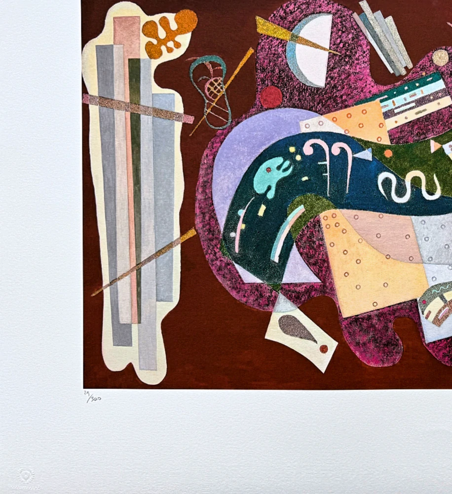Wassily Kandinsky - Rigid and Curved - x/300 - signováno, číslovaná edice, 65x50 cm