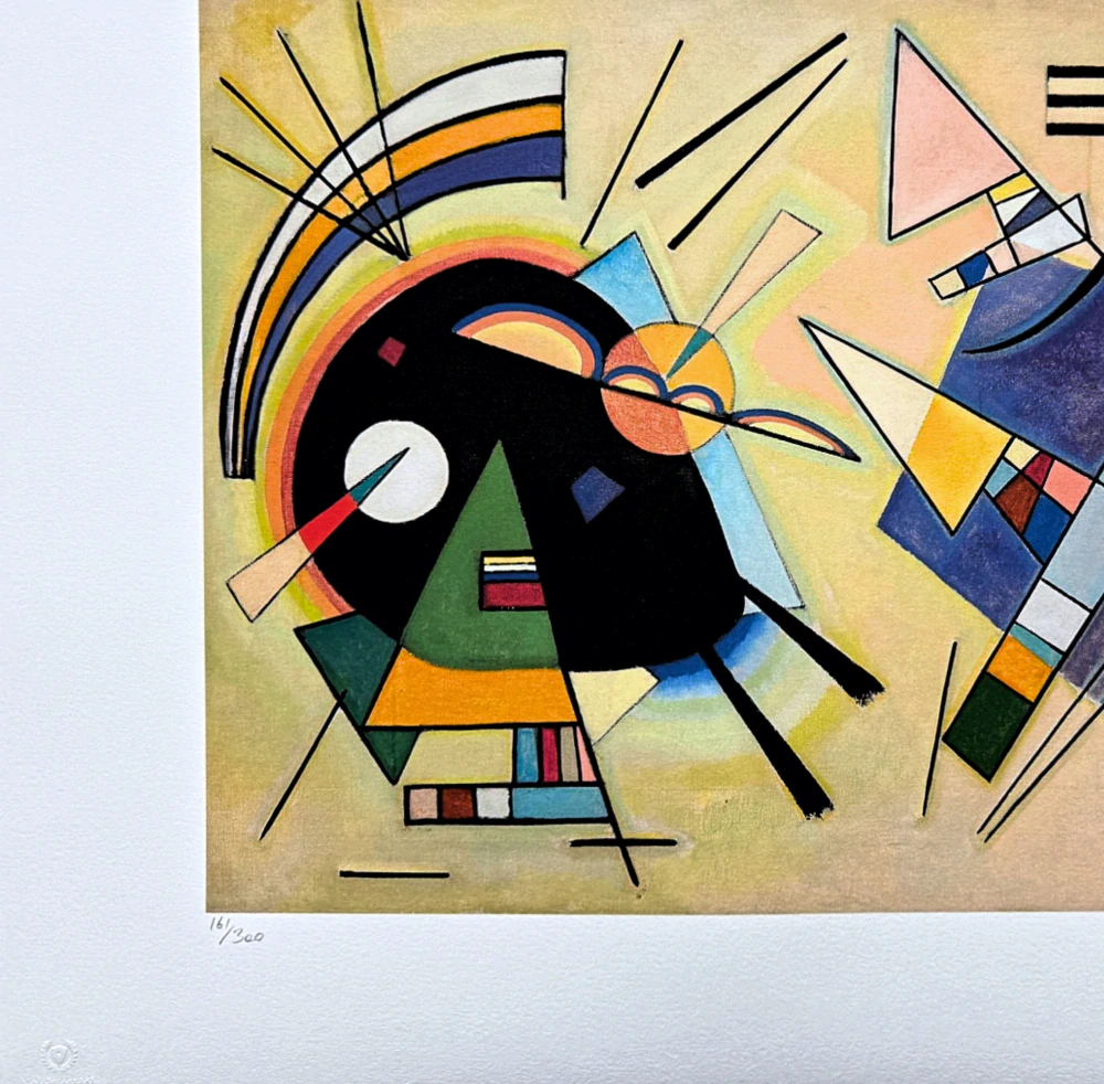 Wassily Kandinsky - Black and Violet - x/300 - signováno, číslovaná edice, 65x50 cm