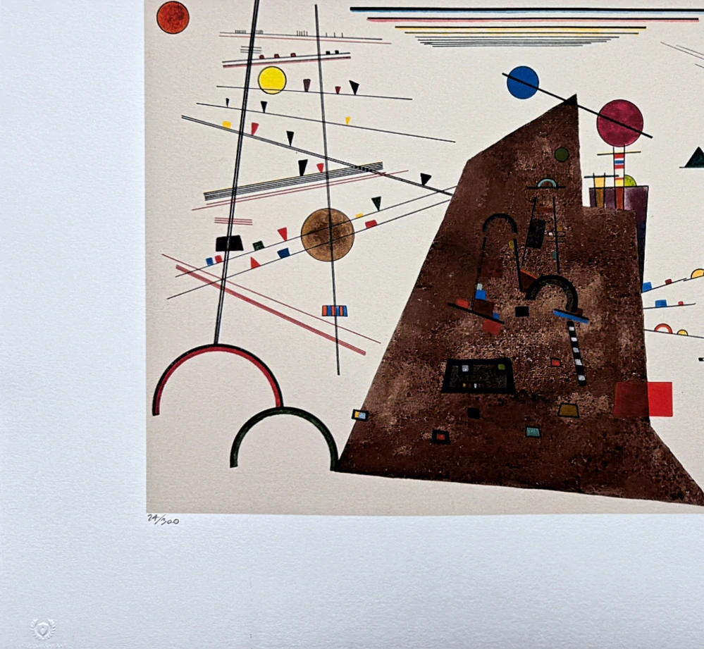 Wassily Kandinsky - Brown Accent - x/300 - signováno, číslovaná edice, 65x50 cm