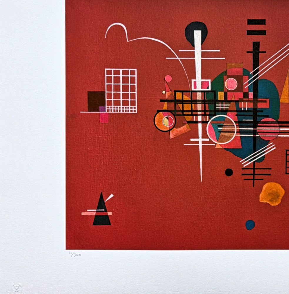 Wassily Kandinsky - On Red -  x/300 - signováno, číslovaná edice, 65x50 cm