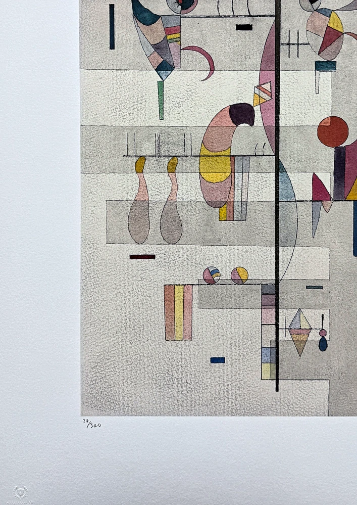 Wassily Kandinsky - Geometric Composition 3 - x/300 - signováno, číslovaná edice, 50x65 cm