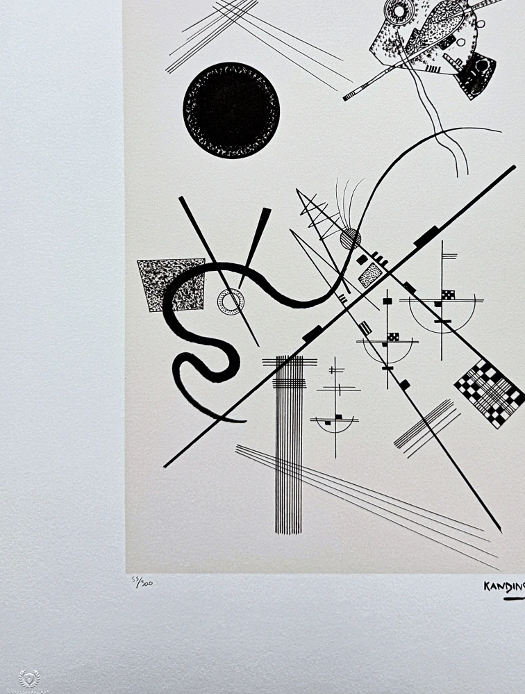 Wassily Kandinsky - Black And White - x/300 - signováno, číslovaná edice, 50x65 cm