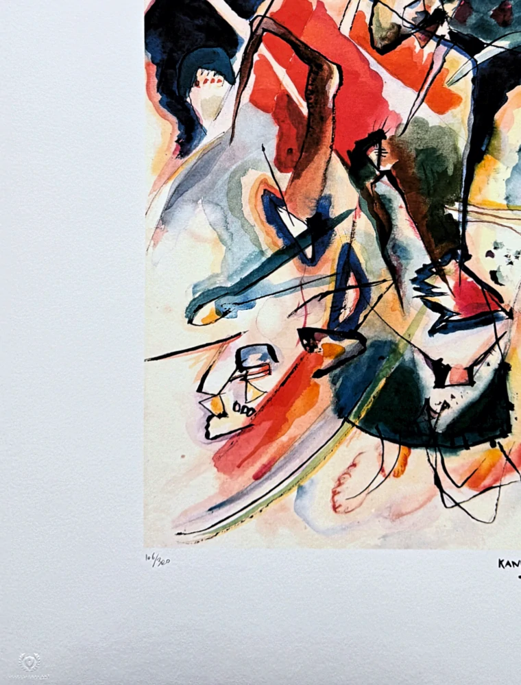 Wassily Kandinsky - Expressionist Composition 3 - x/300 - signováno, číslovaná edice, 50x65 cm