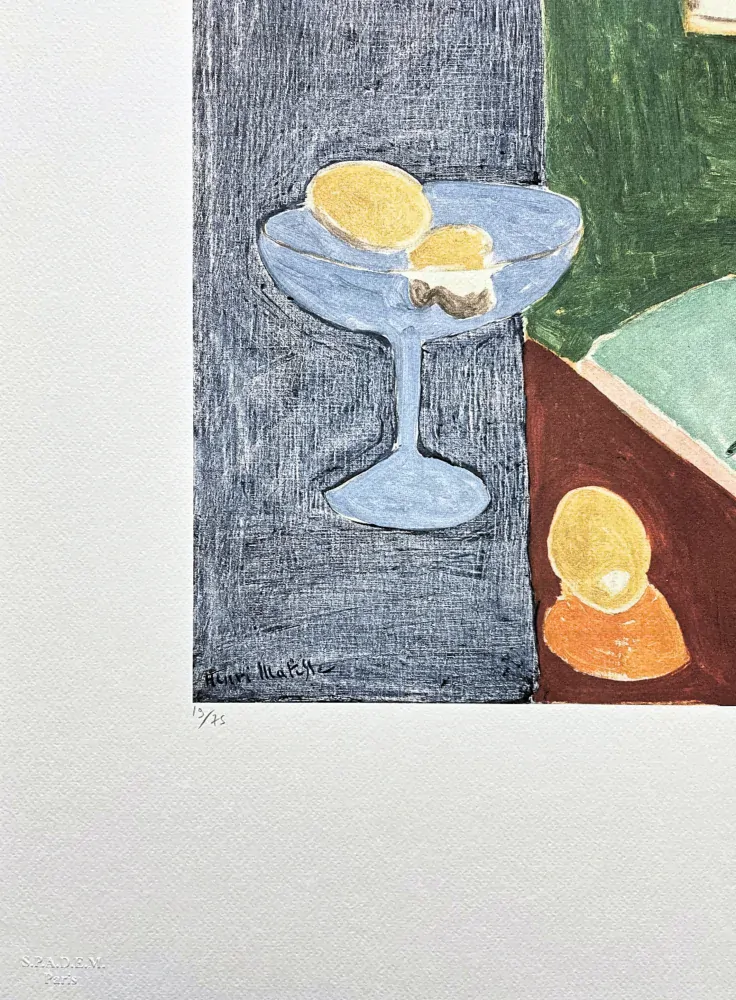 Henri Matisse - Still Life with Lemons 19/75 - signováno 50x70cm