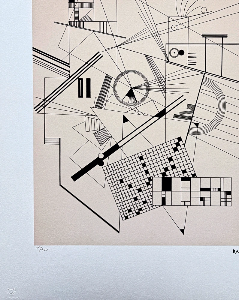 Wassily Kandinsky - Linear Composition 2 - x/300 - signováno, číslovaná edice, 50x65 cm