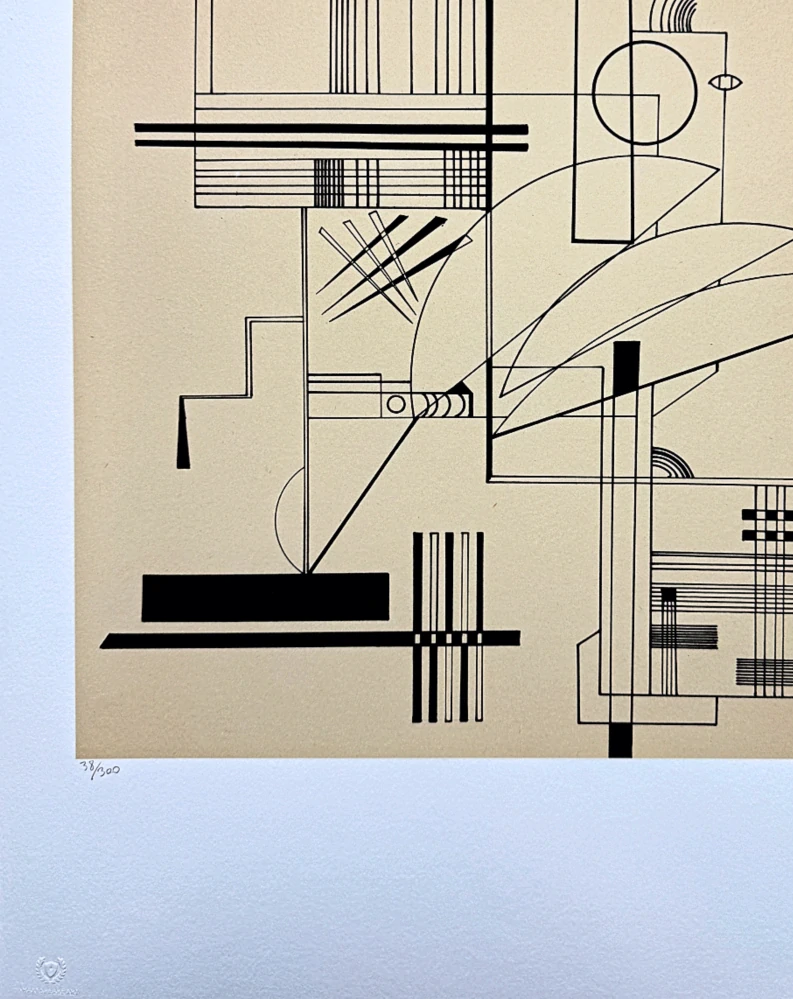 Wassily Kandinsky - Linear Composition 5 - x/300 - signováno, číslovaná edice, 50x65 cm