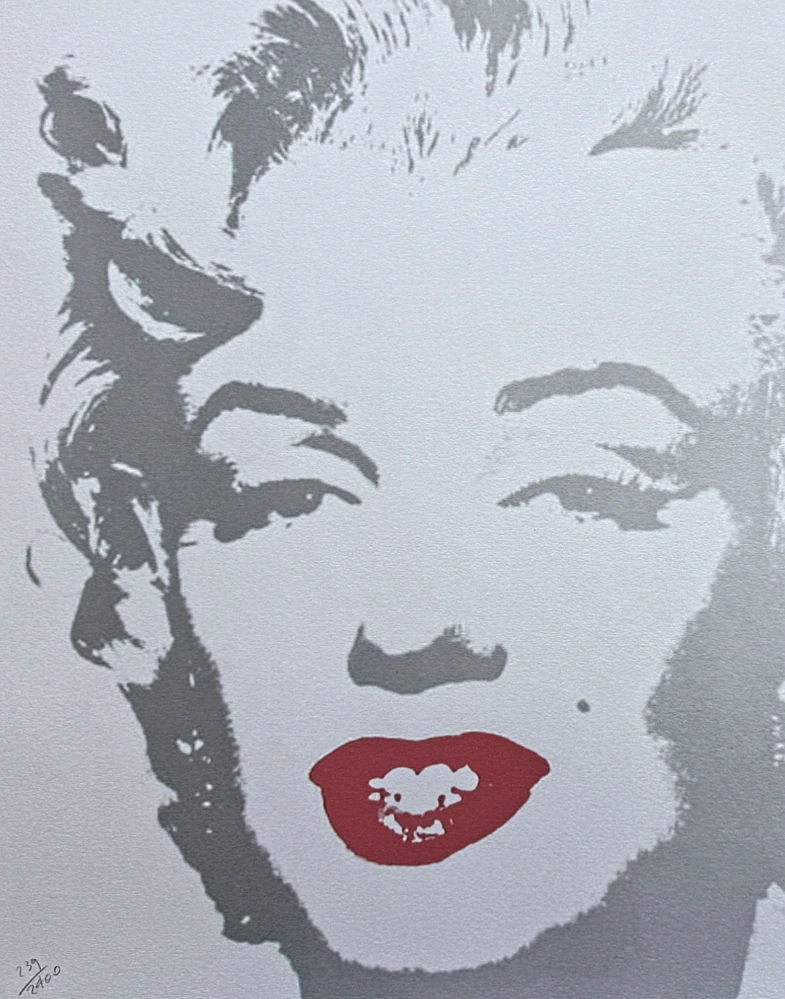 Andy Warhol - Marilyn Monroe svetle seda x/2400 - 60x60 cm, limitovaná edice CMOA s certifikátem