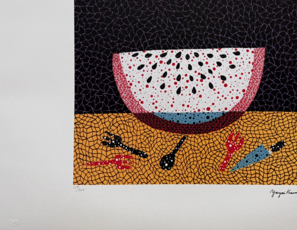Yayoi Kusama - Watermelon x/500 - signováno, číslovaná edice, 65x50 cm