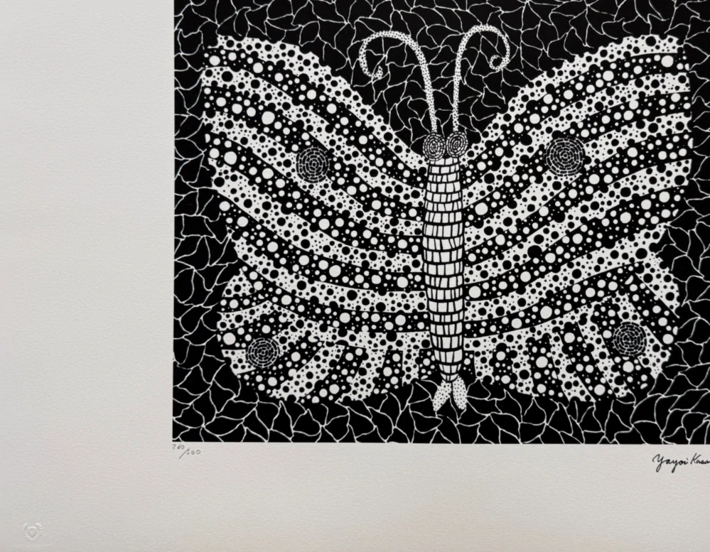 Yayoi Kusama - Butterfly x/500 - signováno, číslovaná edice, 65x50 cm