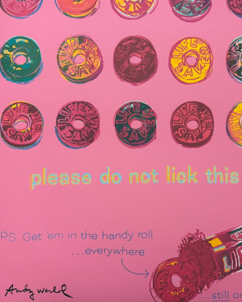 Andy Warhol - Life Savers l x/2400 - 60x60cm, limitovaná edice CMOA s certifikátem