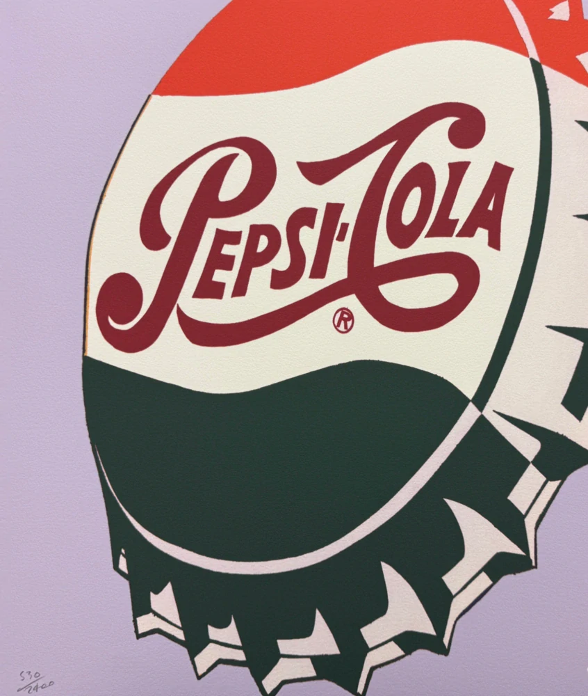 Andy Warhol - Pepsi Cola - světle modrá x/2400 - 60x60cm, limitovaná edice CMOA s certifikátem