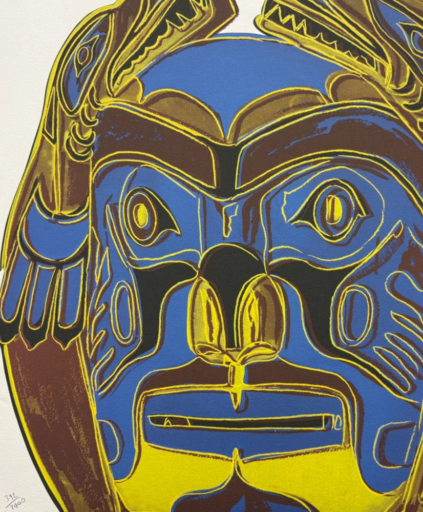 Andy Warhol - Northwest Coast Mask x/2400 - 60x60cm, limitovaná edice CMOA s certifikátem