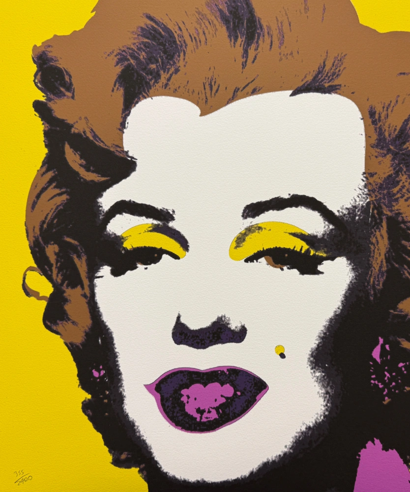 Andy Warhol - Marilyn Monroe žlutá x/2400 - 60x60cm, limitovaná edice CMOA s certifikátem