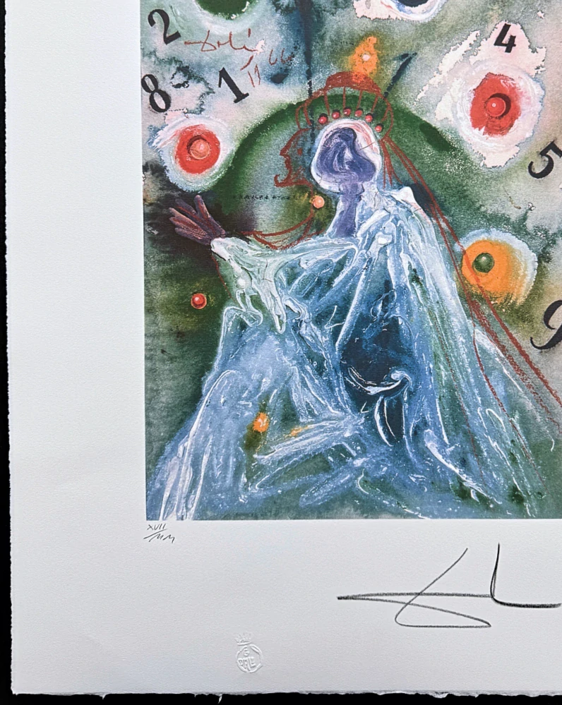 Salvador Dalí - Surrealist Figure with Numbers - signováno, limitovaná edice, 50x66cm