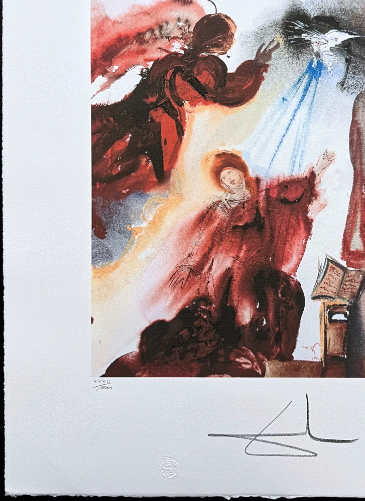 Salvador Dalí - The Annunciation - signováno, limitovaná edice, 50x66cm