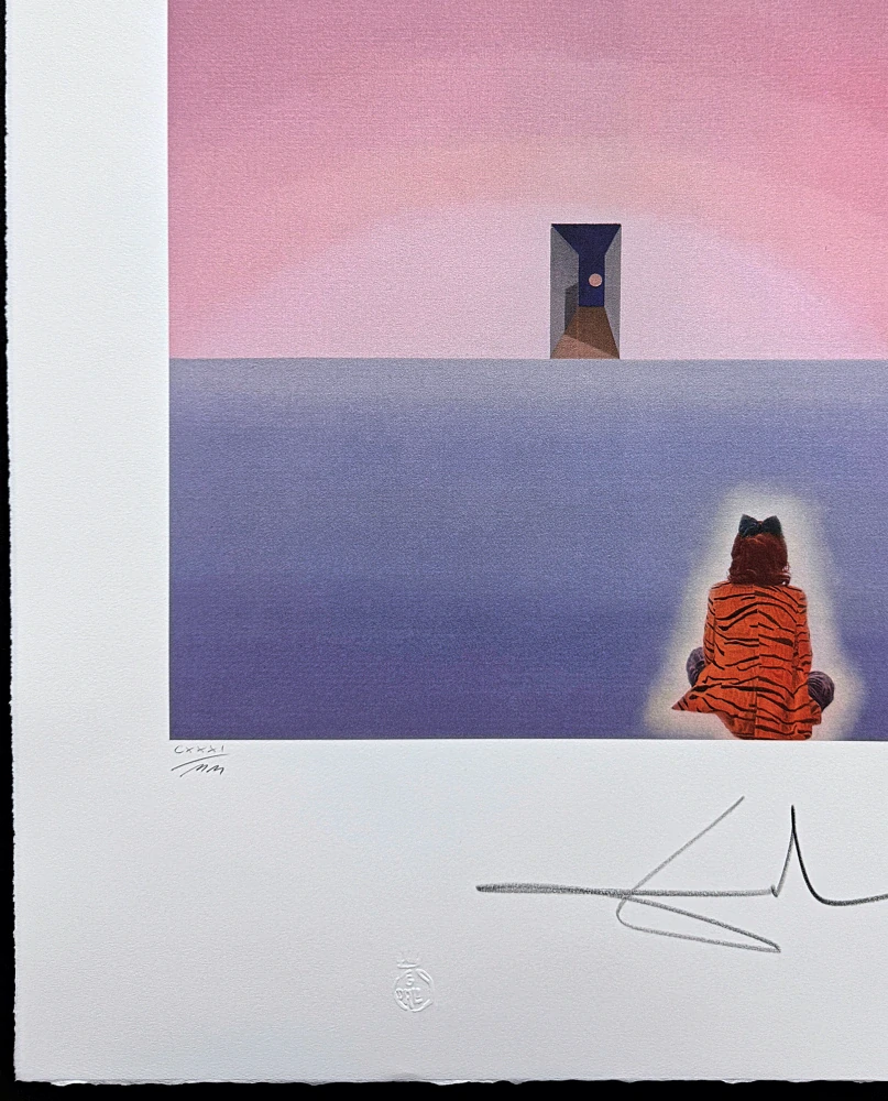 Salvador Dalí - Figure Facing a Door - signováno, limitovaná edice, 50x66cm