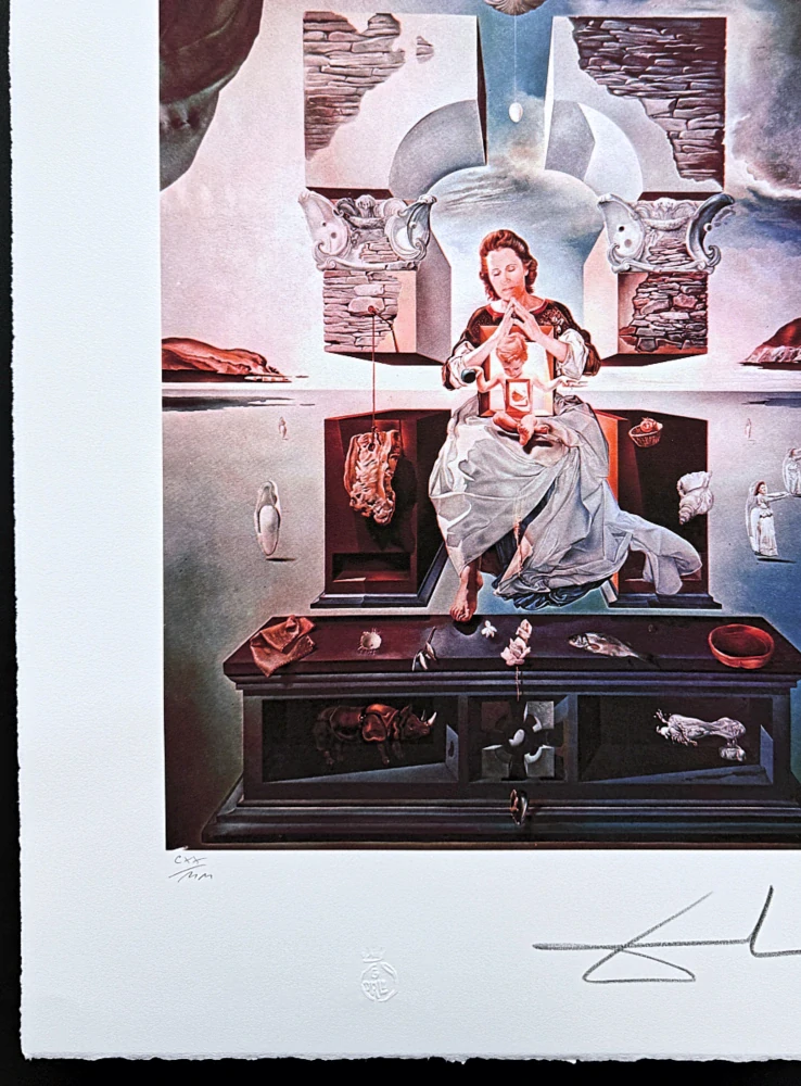 Salvador Dalí - The Madonna of Portlligat - signováno, limitovaná edice, 50x66cm