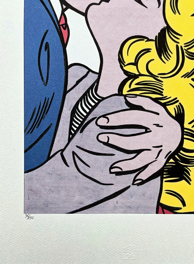 Roy Lichtenstein - The Kiss - signováno, 35x50cm, limitovaná edice 36/150